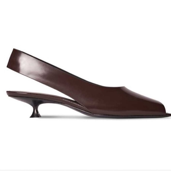 The Row Dark Brown Slingback Heels - Picture 4 of 9